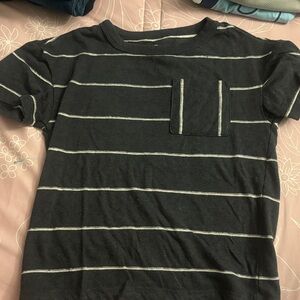 Cat & Jack Black and White Striped Tee